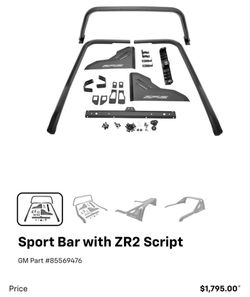 Colorado ZR2 Sports Bar with ZR2 script