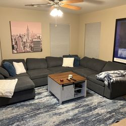 Sectional Couch With Ottoman
