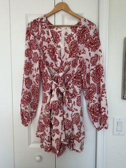 Red Design Romper