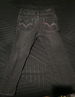 Levi's Girls Dark Wash Jeans with Rhinestone Pockets