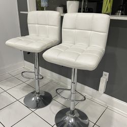 White bar stools