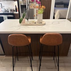 Leather barstools
