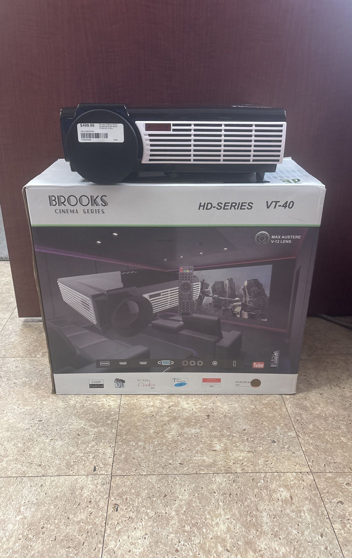 Brooks Cinema Series Hd-series Vt-40 4k 3d Projector In Box