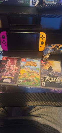 Nintendo Switch Bundle w/ Zelda Controller + 3 Games – OBO