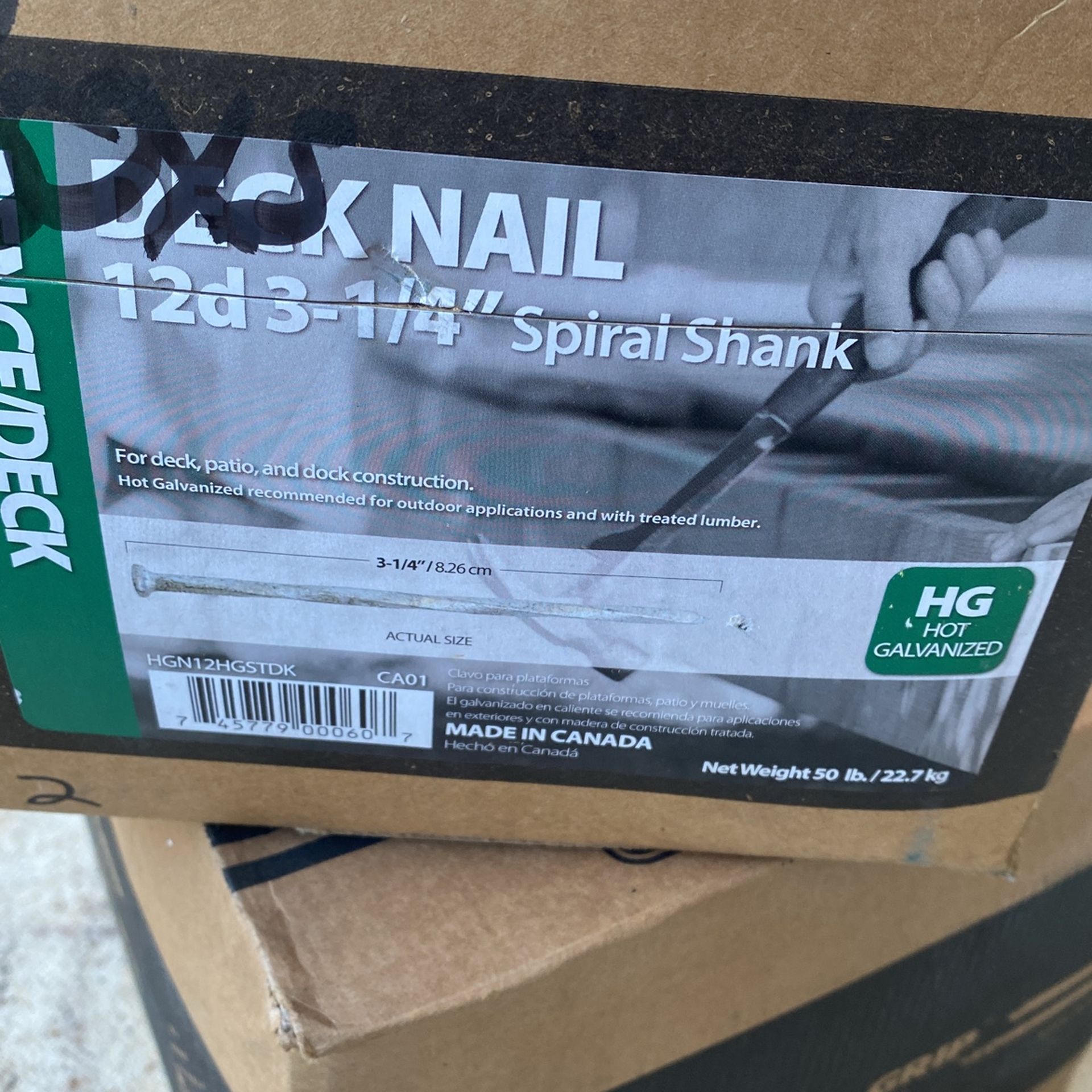 Brand New Fence/Deck Nails 12d 3 1/4” Spiral Shank 50 Pounds or Best Offfer