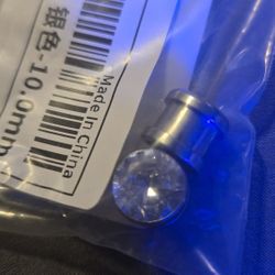 10mm Cubic Zirconia, Stailess Steel, Screw Back