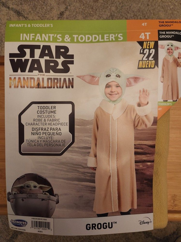 Star Wars Grogu Costume Size 4T