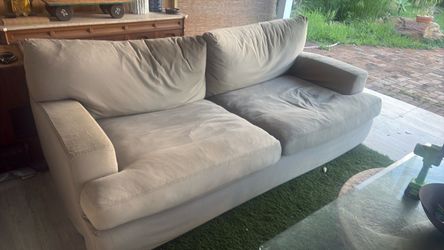 Large microfiber sofa