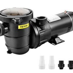 VEVOR SWIMMING POOL PUMP 1.5HP 115V  1100W USED 