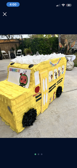 School bus pinata