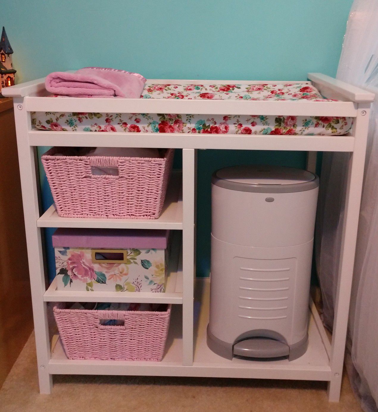 White Changing Table and changing pad