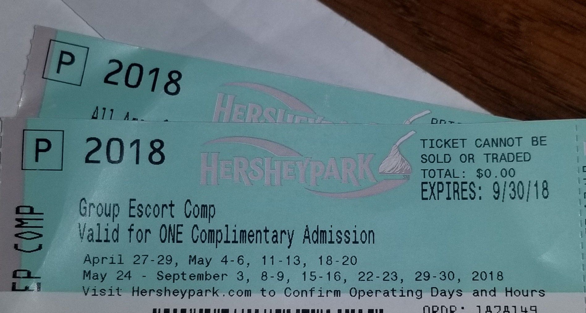 Hershey's park tickets