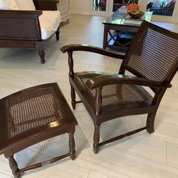 Unique, Elegant Chair With Ottoman