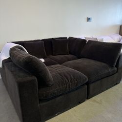 ☁️ 🍫 Cloud Modular Modern Sofa Sectional Chaise Living Room Set For Cozy Home 