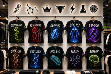 Peptide shirts. Made with high quality materials.