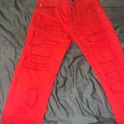 purple jeans