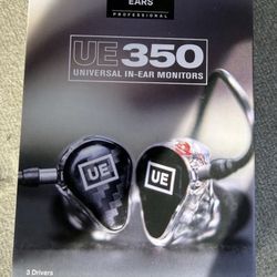Ultimate Ears UE350 Universal In-Ear Monitors, Replaceable Ear Tips, Stereo