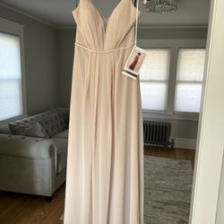 Beige Cream Dress Bridesmaid 