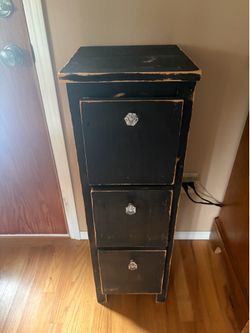 Distressed Vegetable Storage Cabinet
