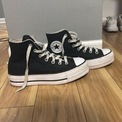 black platform converse 7.5