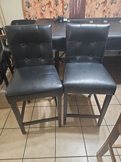 Black bar chairs