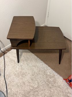 Mid-century modern -two tier step end table