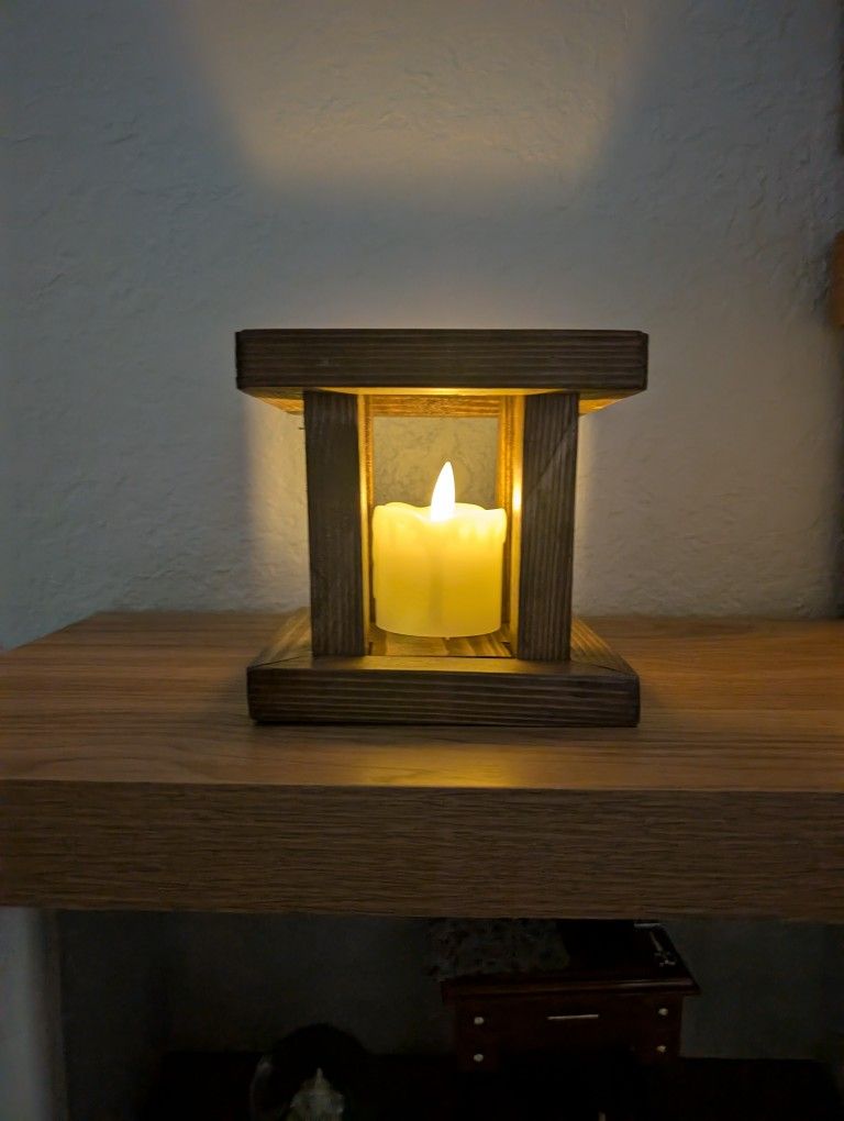 Handcrafted Candle Holder With Light