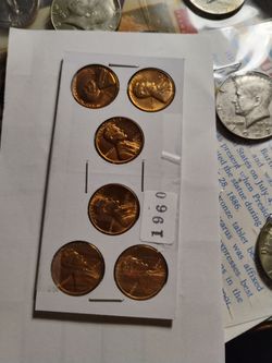 6 ) Coin Flip Of Uncirculated Lincoln Pennys For Sale