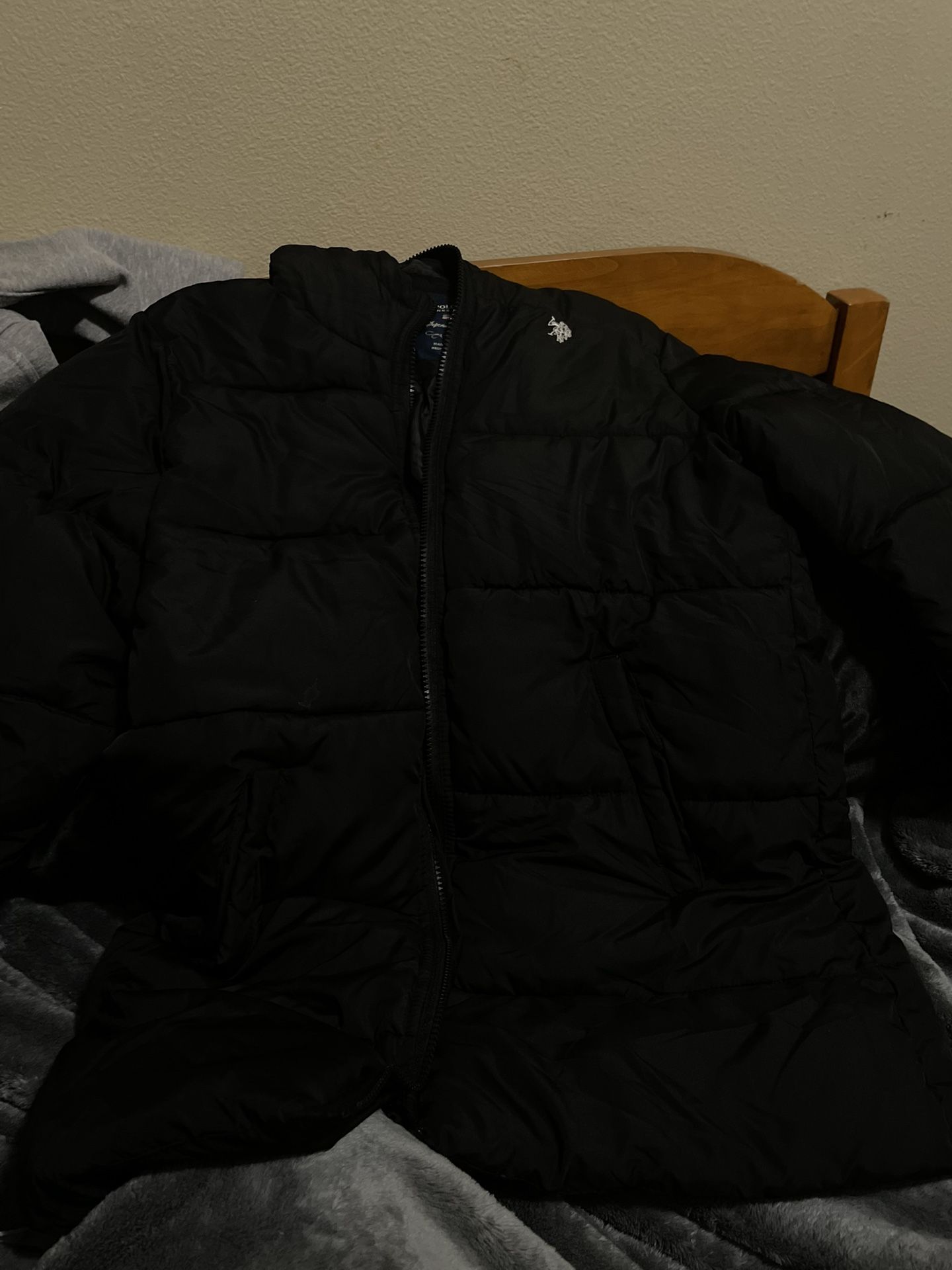 Black Polo Puffer Jacket 