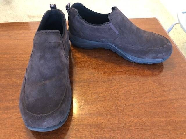 LL Bean - 254540 Brown Suede Slip On Comfort Moccasin Shoes Mens Size