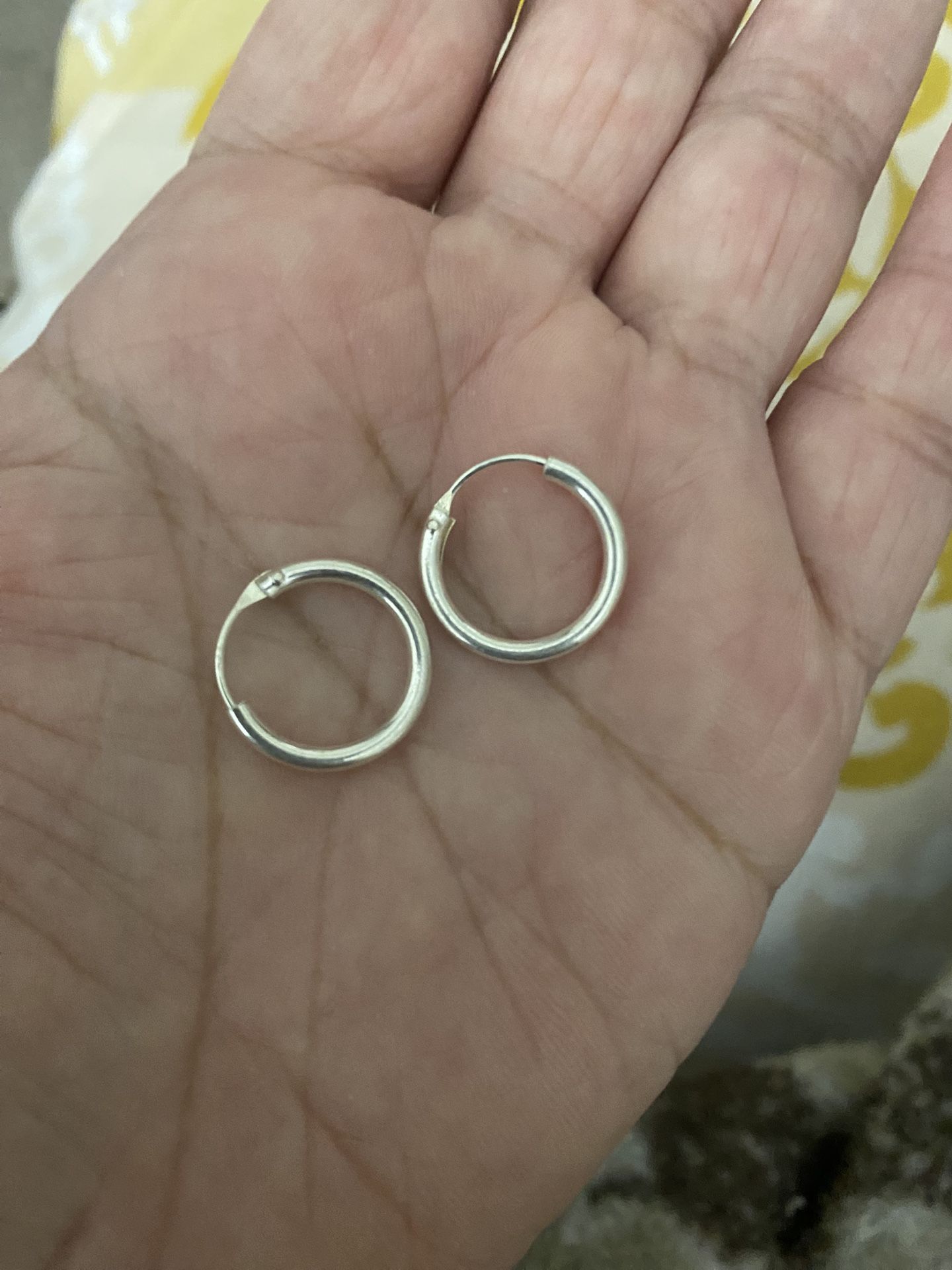 Real Silver Hoop Earrings
