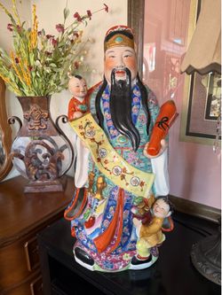 Chinese porcelain handpainted, large figurines