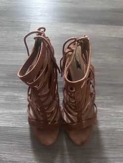 Brown Strappy Heels Jenifer Lopez