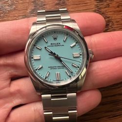 FOR SALE: Rare! 2023 Rolex Oyster Perpetual 126000 - “Tiffany” Turquoise Dial (36mm) 