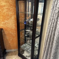 Curio Cabinet With Sliding Glass Door