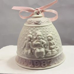 Lladro Vintage 1987 first annual edition Christmas Bell Ornament 