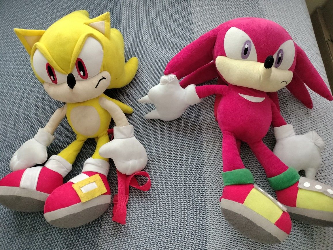 2 Cool Sonic The Hedgehog Character Plushie Backpacks