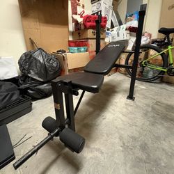 CAP Olympic Weight Bench Set with Leg Extension
