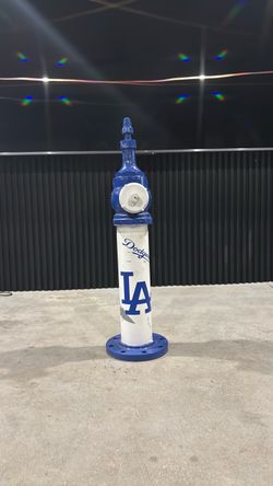LA Dodgers Painted Fire Hydrant