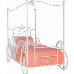 Twin Size Bed White Canopy Bed