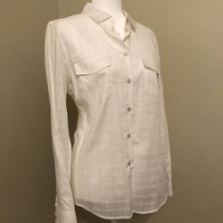 Nautica White Button Down Shirt  - Size L