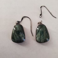 Sterling Earrings With Gem Stone
