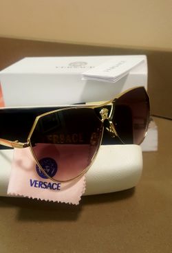 New Authentic Versace Gold 20030 Light Dark Sunglasses New  display picture 1