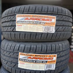 225/45/18 Arroyo All Season / Labor and Balancing Included 