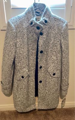 Maralyn & Me Gray White Textured Coat  Size L