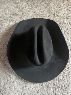Black Sheepskin Cowboy Hat