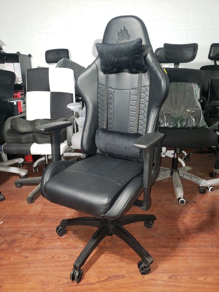 New Corsair TC100 Relaxed Gaming Chair - Leatherette - Racing-Inspired Design - Lumbar Pillow - Detachable Memory Foam Neck Pillow - Adjustable Seat H