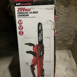 Hyper Tough 20V Cordless 10inch Chainsaw Battery And Charger Including $ 75 🔥