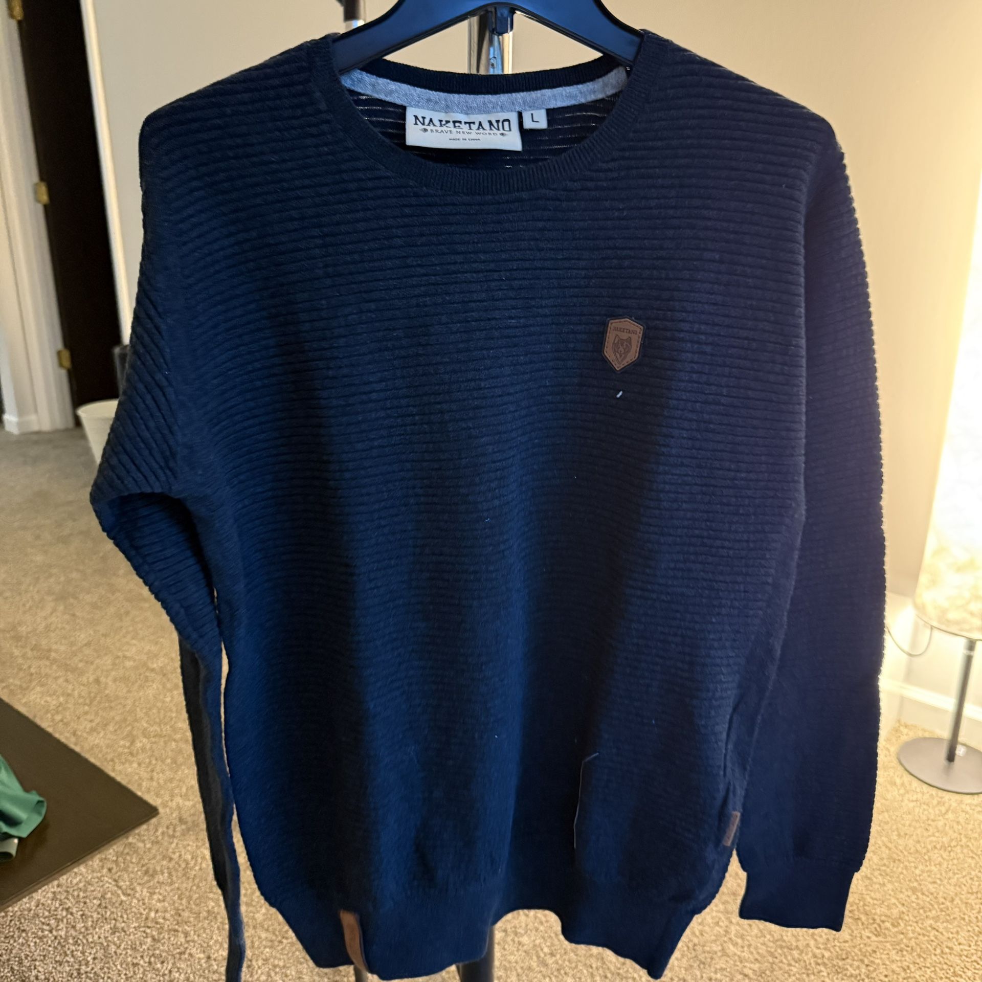 NAKETANO Jumper Men's Large Ribbed Sweater