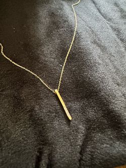 14 K Gold Diamond Bar Necklace